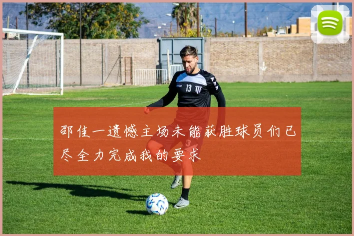 邵佳一遗憾主场未能获胜球员们已尽全力完成我的要求
